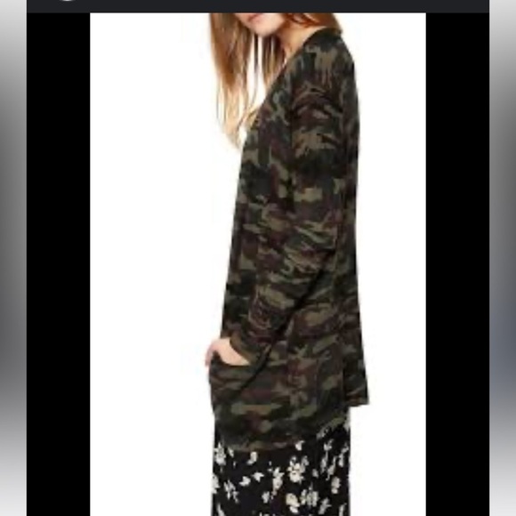 ZARA HOODED THIN SWEATSHIRT MATERIAL LONG DUSTER W/POCKETS! 100% COTTON SO SOFT - Picture 3 of 13